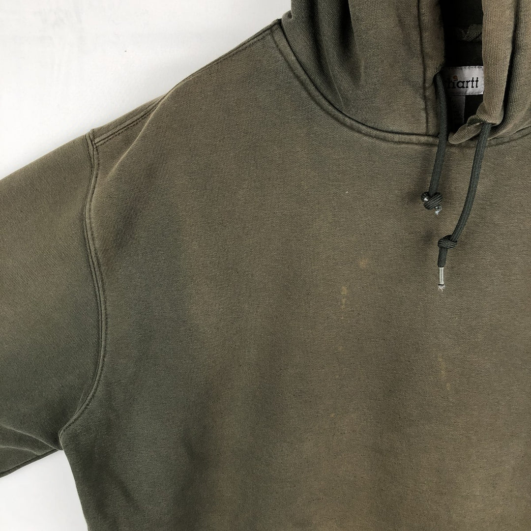 Carhartt Sweat Pullover Hoodie Men's XL Size cotton Khaki type Vintage Second Hand
