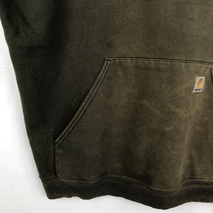Carhartt Sweat Pullover Hoodie Men's XL Size cotton Khaki type Vintage Second Hand