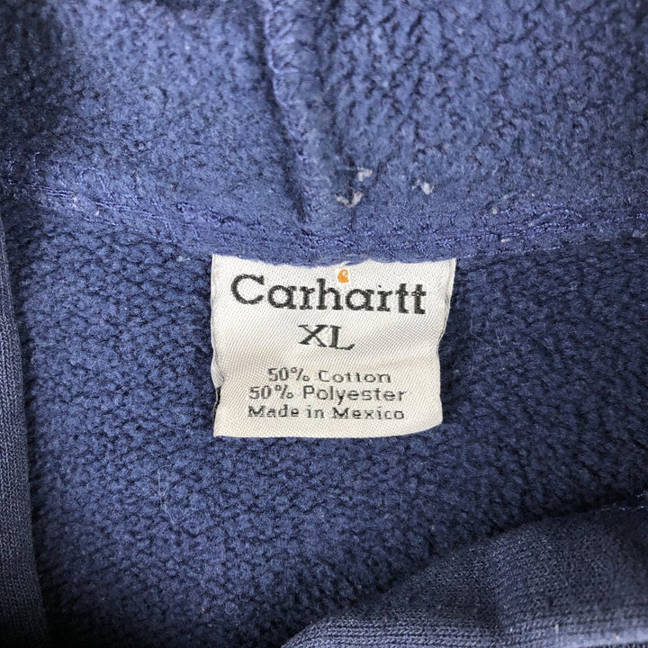 Carhartt Sweat Pullover Hoodie Men's XL Size cotton navy blue type Vintage Second Hand