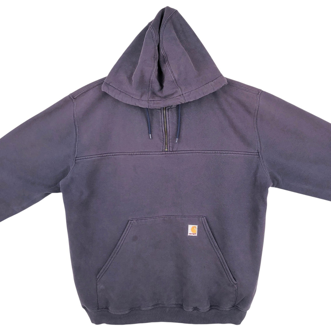 Carhartt Sweat Half-Zip Hoodie, Men's Size XL cotton purple type Vintage Second Hand