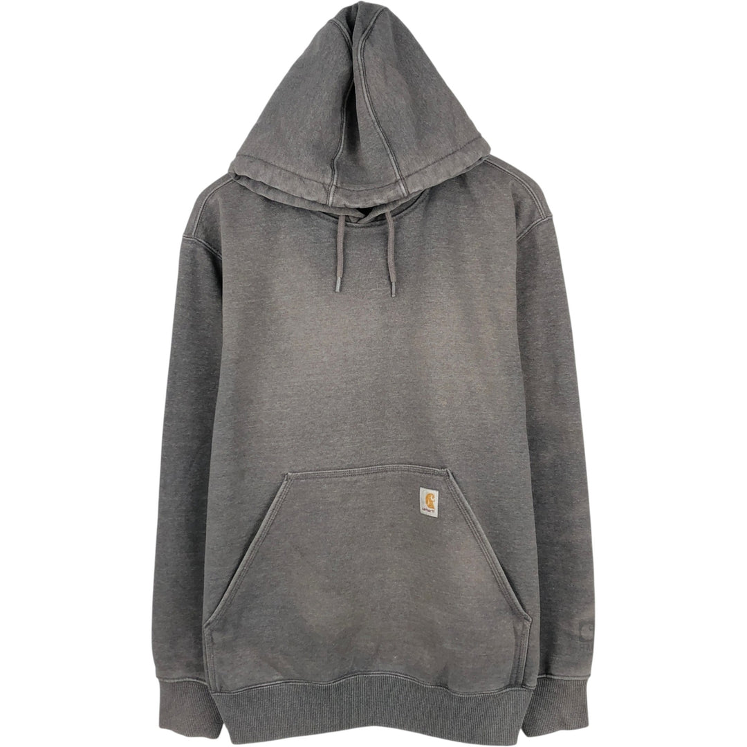 Carhartt ORIGINAL FIT sweatshirt pullover hoodie, men's size L unclear gray type Vintage Second Hand
