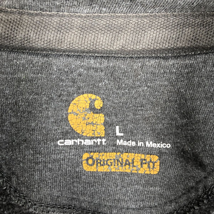 Carhartt ORIGINAL FIT sweatshirt pullover hoodie, men's size L unclear gray type Vintage Second Hand