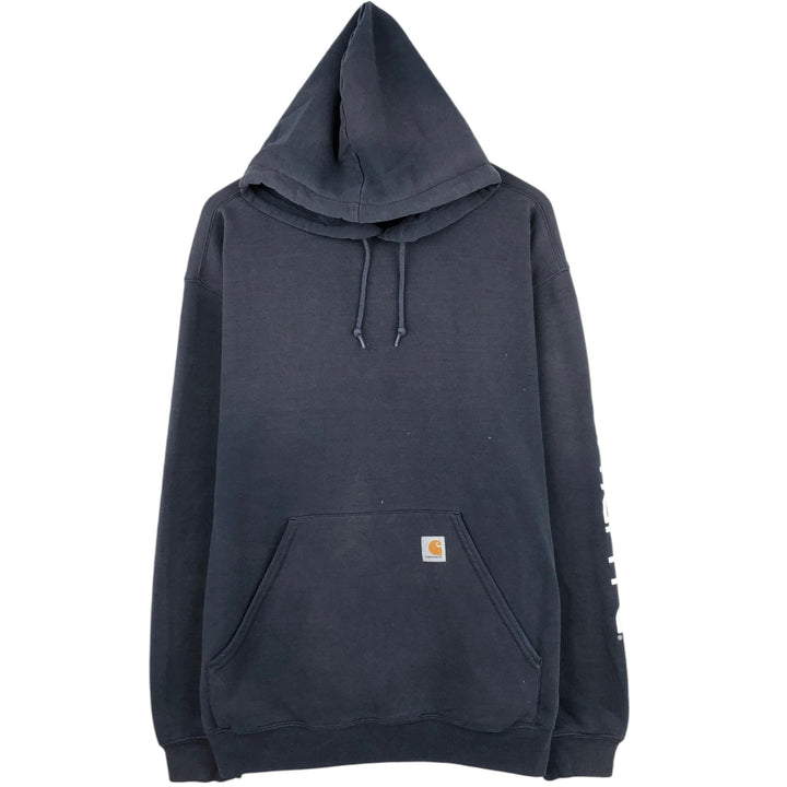 Carhartt Sweat Pullover Hoodie Men's XL Size unclear black type Vintage Second Hand