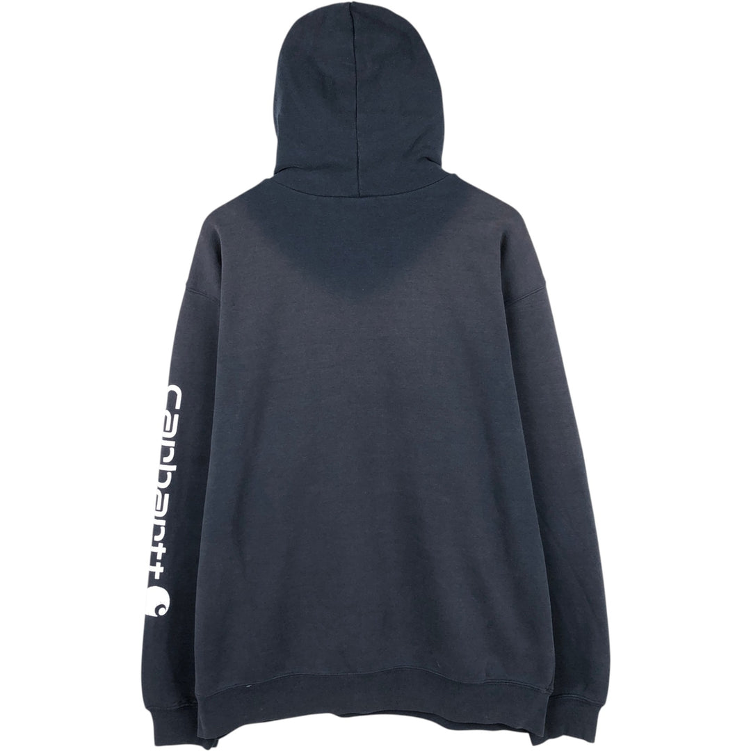 Carhartt Sweat Pullover Hoodie Men's XL Size unclear black type Vintage Second Hand