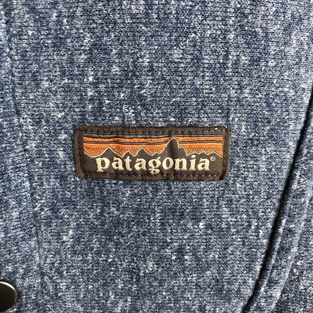 Patagonia 53305SP22 Hemp Hoodie Sweatshirt Half-Button Hoodie Men's XXL equivalent polyester navy blue type Vintage Second Hand