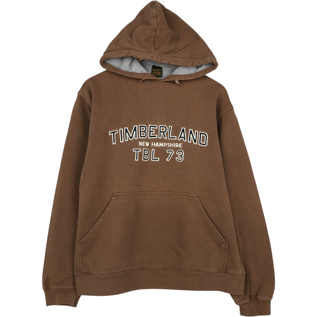 90'S Timberland sweatshirt pullover hoodie, men's size M equivalent, vintage. cotton brown type Vintage Second Hand