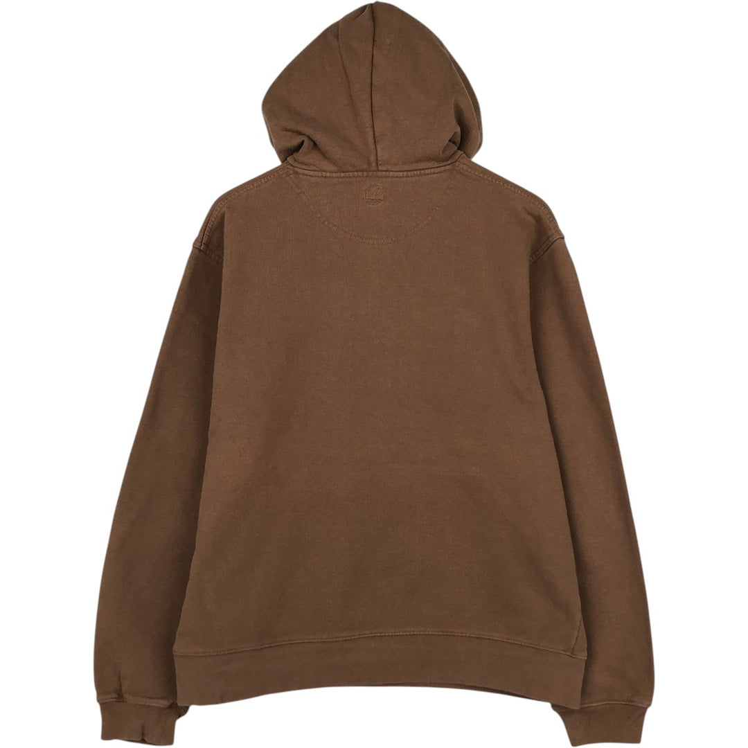90'S Timberland sweatshirt pullover hoodie, men's size M equivalent, vintage. cotton brown type Vintage Second Hand