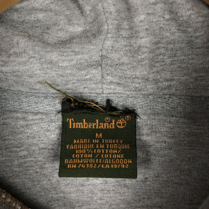 90'S Timberland sweatshirt pullover hoodie, men's size M equivalent, vintage. cotton brown type Vintage Second Hand