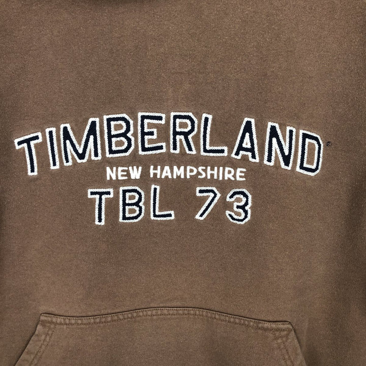90'S Timberland sweatshirt pullover hoodie, men's size M equivalent, vintage. cotton brown type Vintage Second Hand