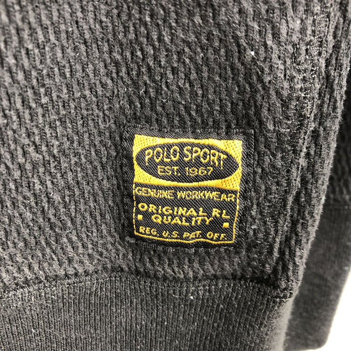 Ralph Lauren POLO SPORT Men's XL Pullover Hoodie cotton black type Vintage Second Hand