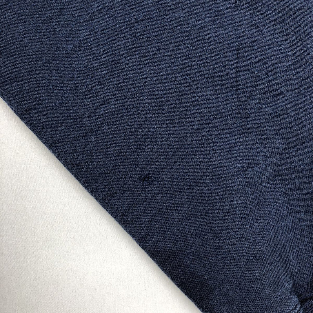 90'S The Cotton Exchange Print Sweatshirt, Made in USA, Men's XL equivalent, Vintage cotton navy blue type Vintage Second Hand