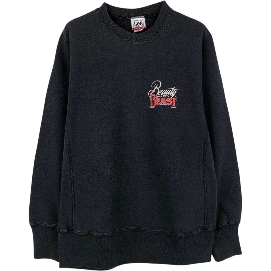 90'S Lee Beauty and the Beast Character Sweatshirt, Made in USA, Men's Size M (approx.), Vintage cotton black type Vintage Second Hand