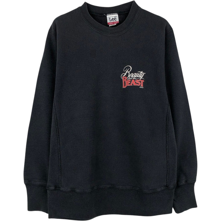 90'S Lee Beauty and the Beast Character Sweatshirt, Made in USA, Men's Size M (approx.), Vintage cotton black type Vintage Second Hand