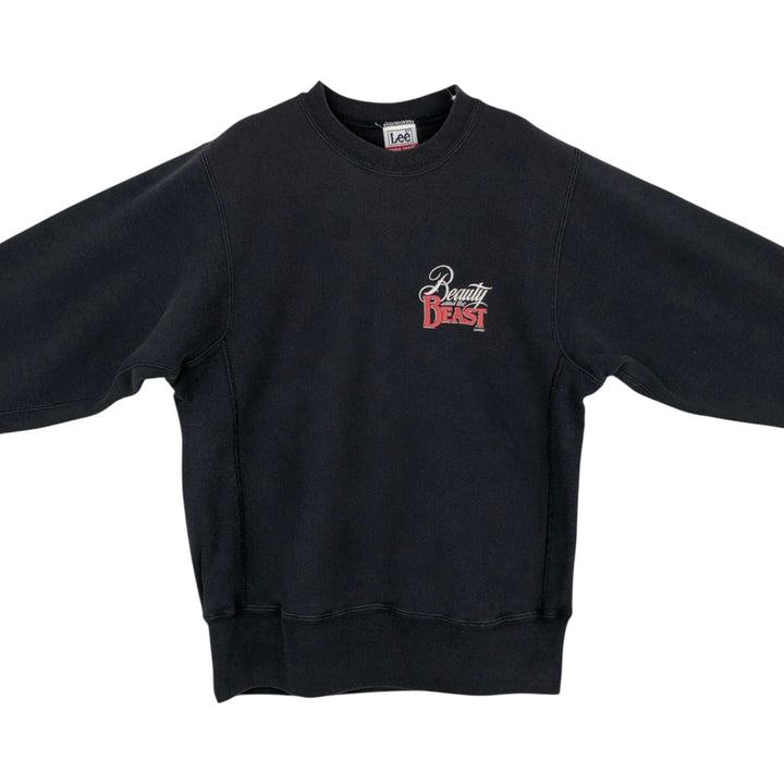 90'S Lee Beauty and the Beast Character Sweatshirt, Made in USA, Men's Size M (approx.), Vintage cotton black type Vintage Second Hand