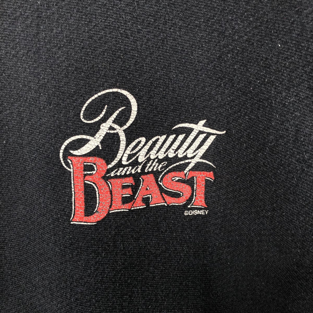 90'S Lee Beauty and the Beast Character Sweatshirt, Made in USA, Men's Size M (approx.), Vintage cotton black type Vintage Second Hand