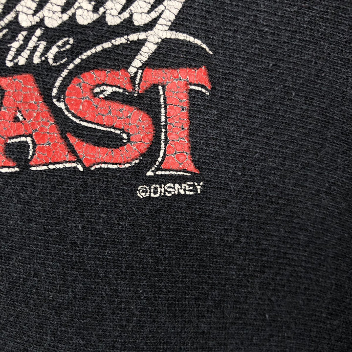 90'S Lee Beauty and the Beast Character Sweatshirt, Made in USA, Men's Size M (approx.), Vintage cotton black type Vintage Second Hand
