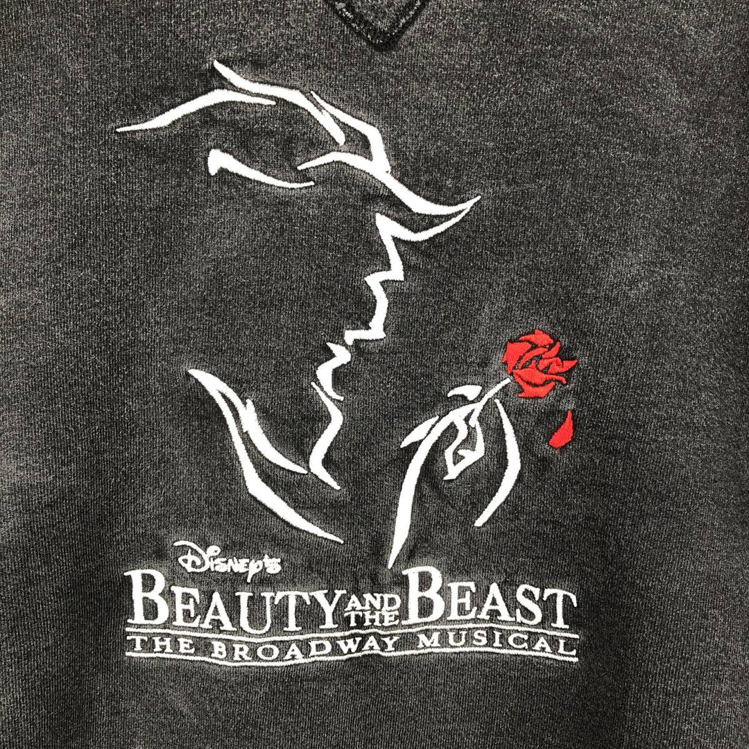 BEAUTY AND THE BEAST Character Sweatshirt (Men's XL equivalent) unclear black type Vintage Second Hand