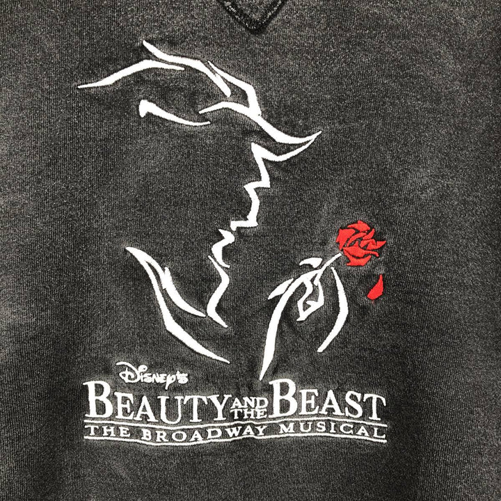 BEAUTY AND THE BEAST Character Sweatshirt (Men's XL equivalent) unclear black type Vintage Second Hand