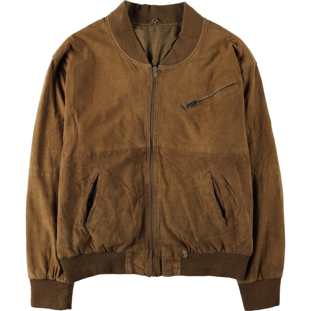 WILD CATS Suede Leather Blouson, Men's Size L (equivalent) Genuine Leather Suede Leather brown type Vintage Second Hand