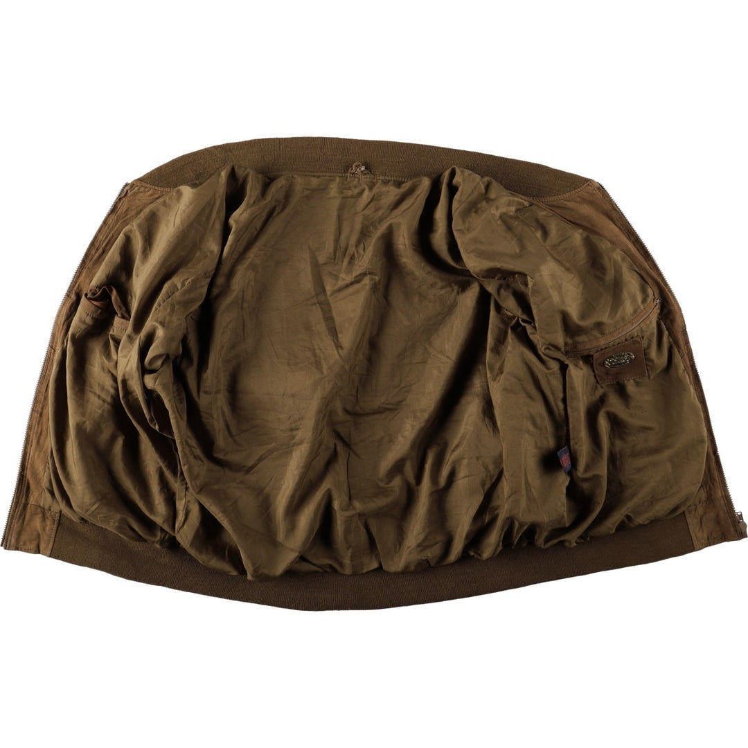 WILD CATS Suede Leather Blouson, Men's Size L (equivalent) Genuine Leather Suede Leather brown type Vintage Second Hand