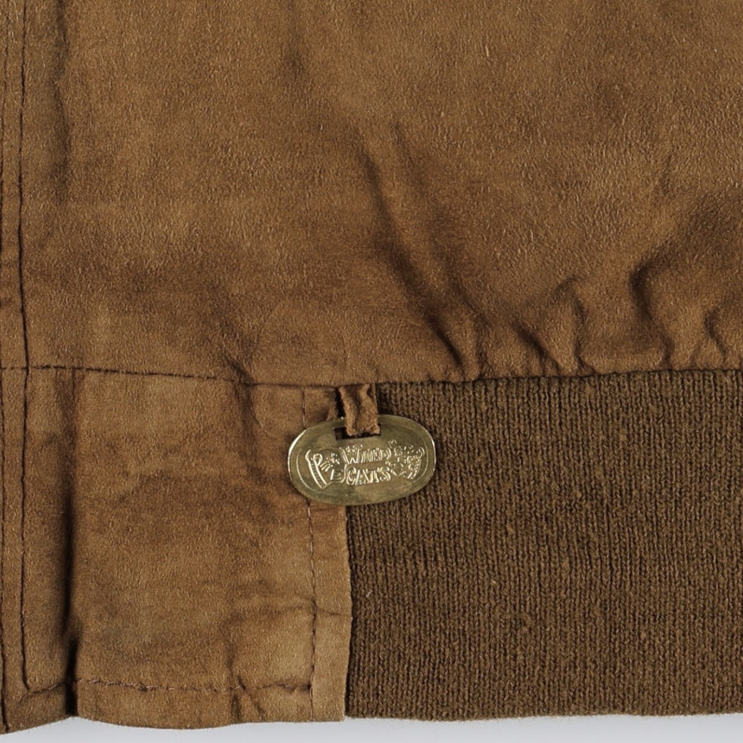 WILD CATS Suede Leather Blouson, Men's Size L (equivalent) Genuine Leather Suede Leather brown type Vintage Second Hand