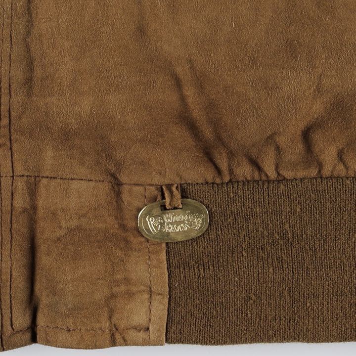 WILD CATS Suede Leather Blouson, Men's Size L (equivalent) Genuine Leather Suede Leather brown type Vintage Second Hand