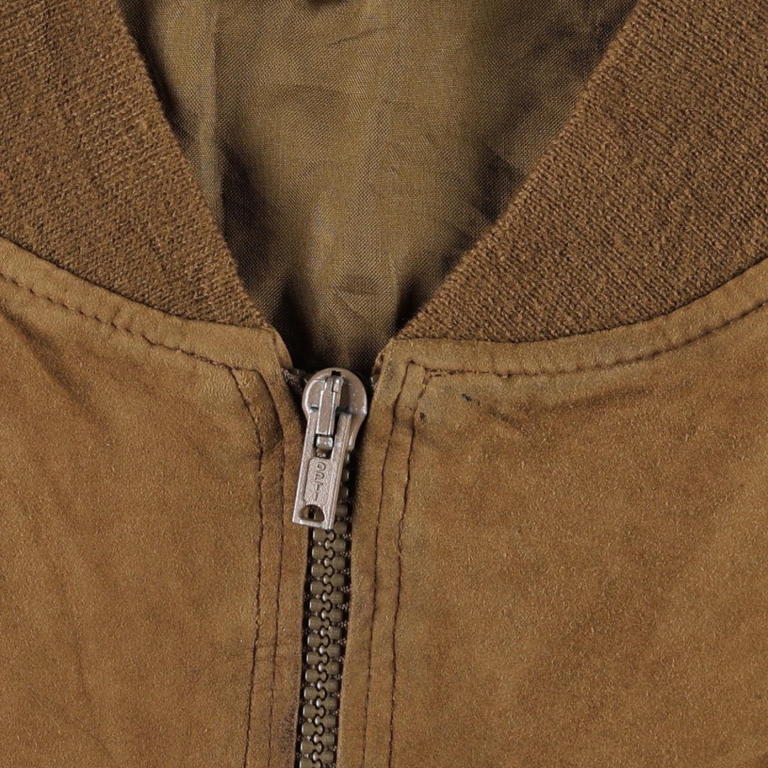 WILD CATS Suede Leather Blouson, Men's Size L (equivalent) Genuine Leather Suede Leather brown type Vintage Second Hand