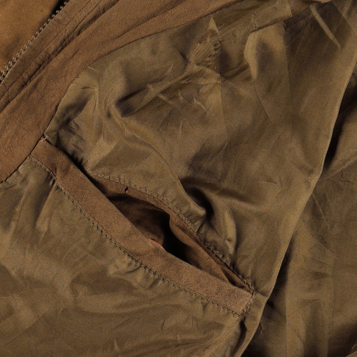 WILD CATS Suede Leather Blouson, Men's Size L (equivalent) Genuine Leather Suede Leather brown type Vintage Second Hand