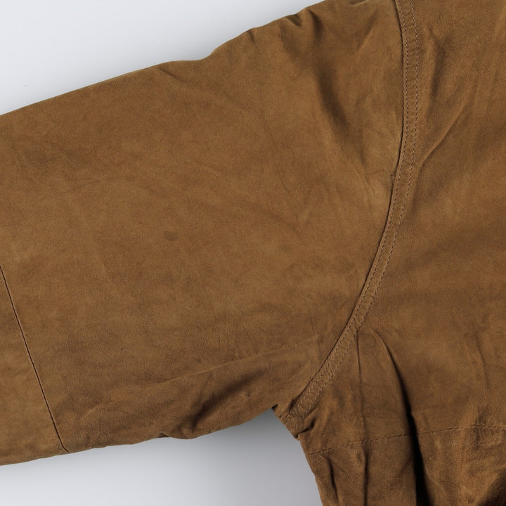 WILD CATS Suede Leather Blouson, Men's Size L (equivalent) Genuine Leather Suede Leather brown type Vintage Second Hand