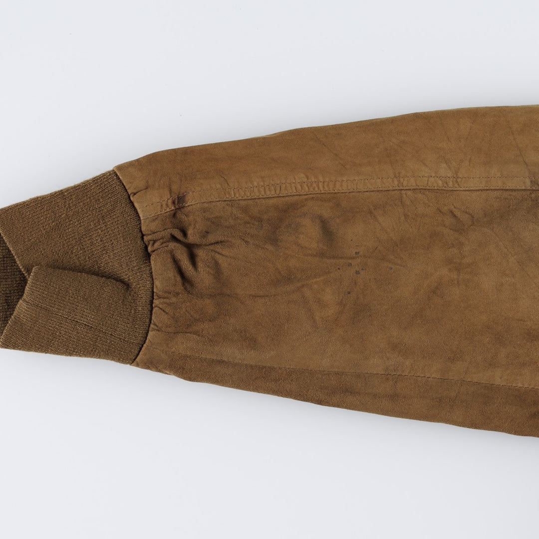 WILD CATS Suede Leather Blouson, Men's Size L (equivalent) Genuine Leather Suede Leather brown type Vintage Second Hand