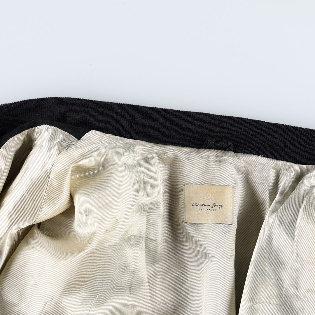 Christian Berg suede leather blouson, men's size L (approx.) Genuine Leather Suede Leather black type Vintage Second Hand