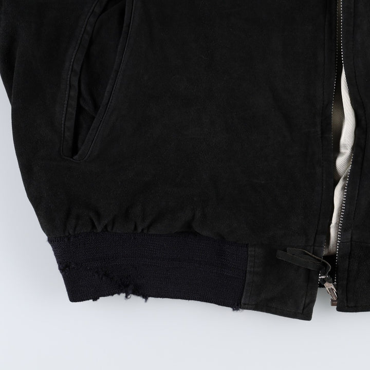 Christian Berg suede leather blouson, men's size L (approx.) Genuine Leather Suede Leather black type Vintage Second Hand