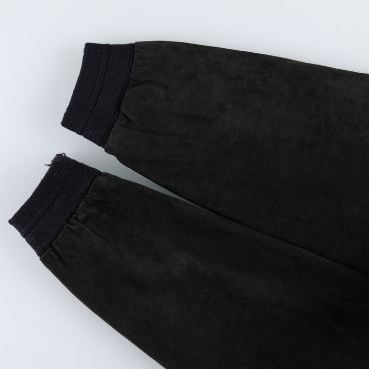 Christian Berg suede leather blouson, men's size L (approx.) Genuine Leather Suede Leather black type Vintage Second Hand