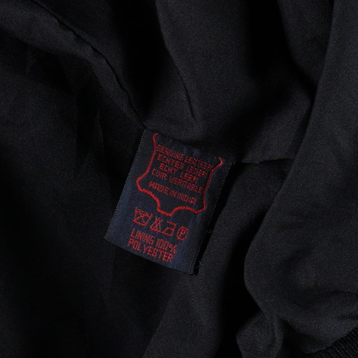 WILD CATS Suede Leather Blouson, Men's Size XXL (approx.) Genuine Leather Suede Leather black type Vintage Second Hand