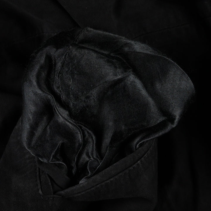 WILD CATS Suede Leather Blouson, Men's Size XXL (approx.) Genuine Leather Suede Leather black type Vintage Second Hand