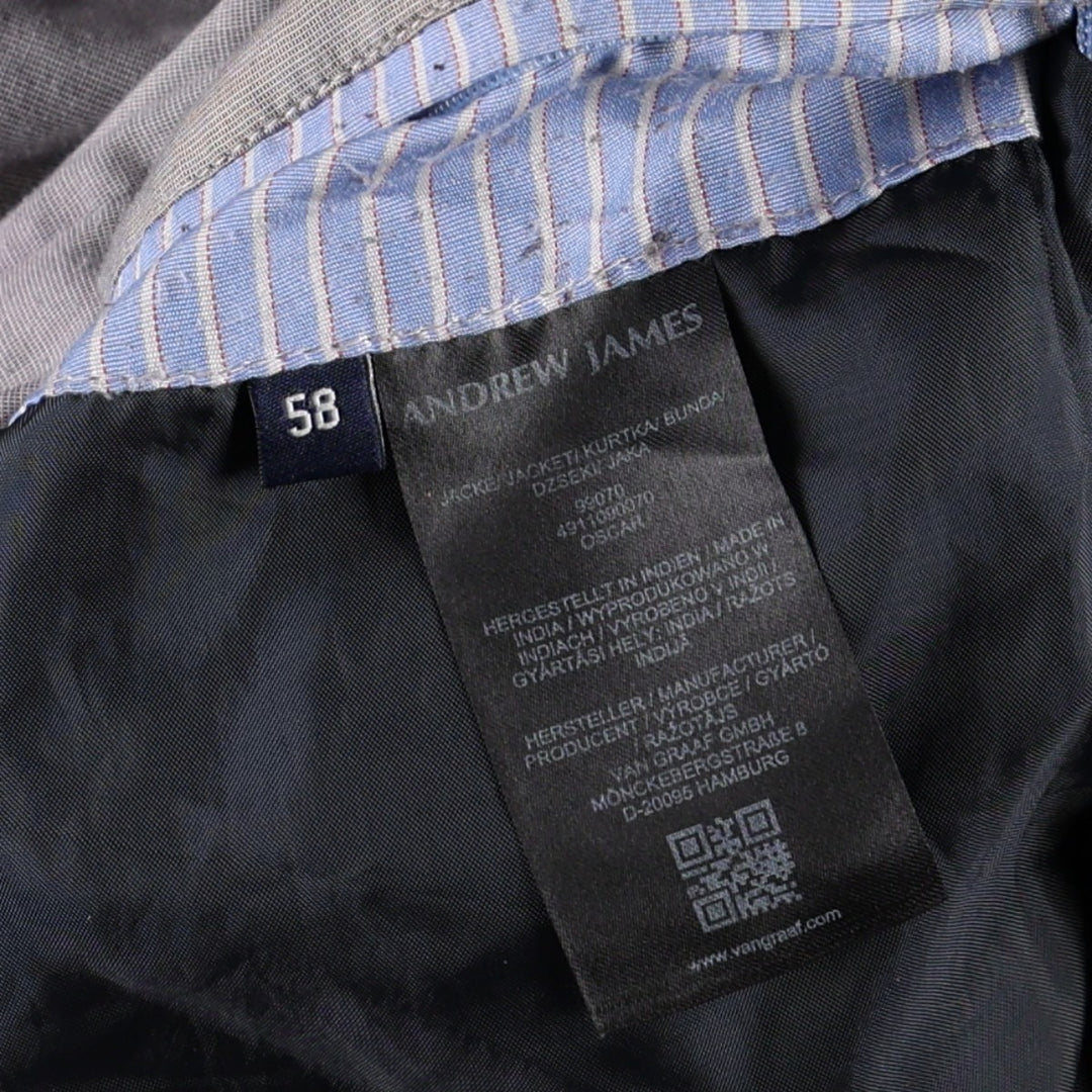 ANDREW JAMES Suede Leather Blouson, Men's XXL equivalent. Genuine Leather Suede Leather black type Vintage Second Hand