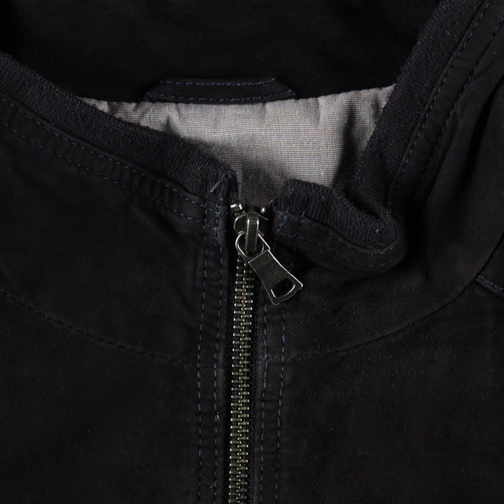 ANDREW JAMES Suede Leather Blouson, Men's XXL equivalent. Genuine Leather Suede Leather black type Vintage Second Hand