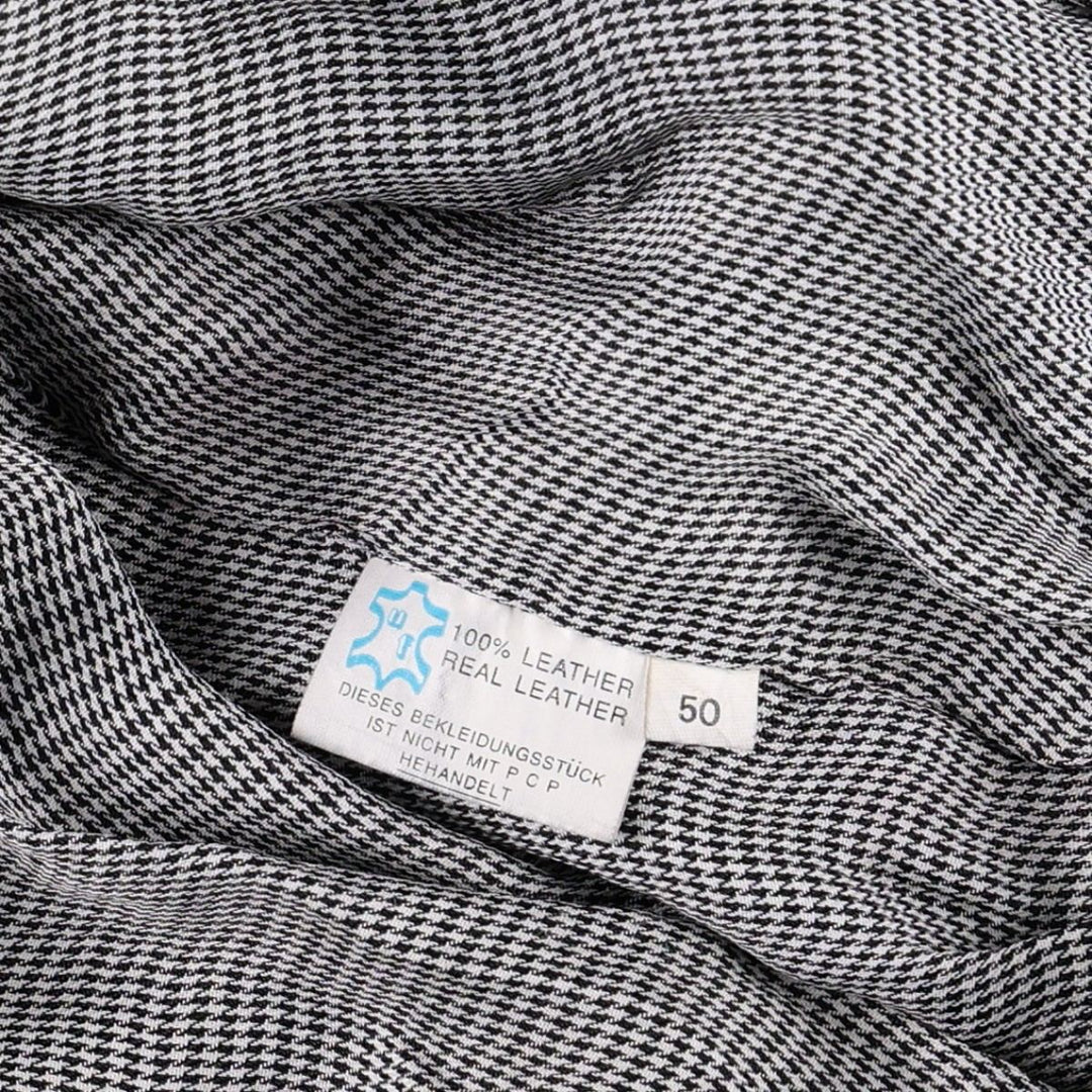 Mc Percy Suede Leather Blouson, Men's Size L (approx.) Genuine Leather Suede Leather black type Vintage Second Hand