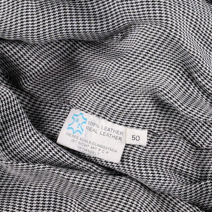 Mc Percy Suede Leather Blouson, Men's Size L (approx.) Genuine Leather Suede Leather black type Vintage Second Hand