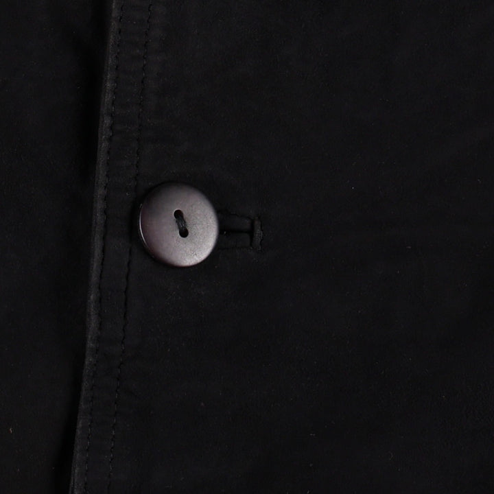 Mc Percy Suede Leather Blouson, Men's Size L (approx.) Genuine Leather Suede Leather black type Vintage Second Hand