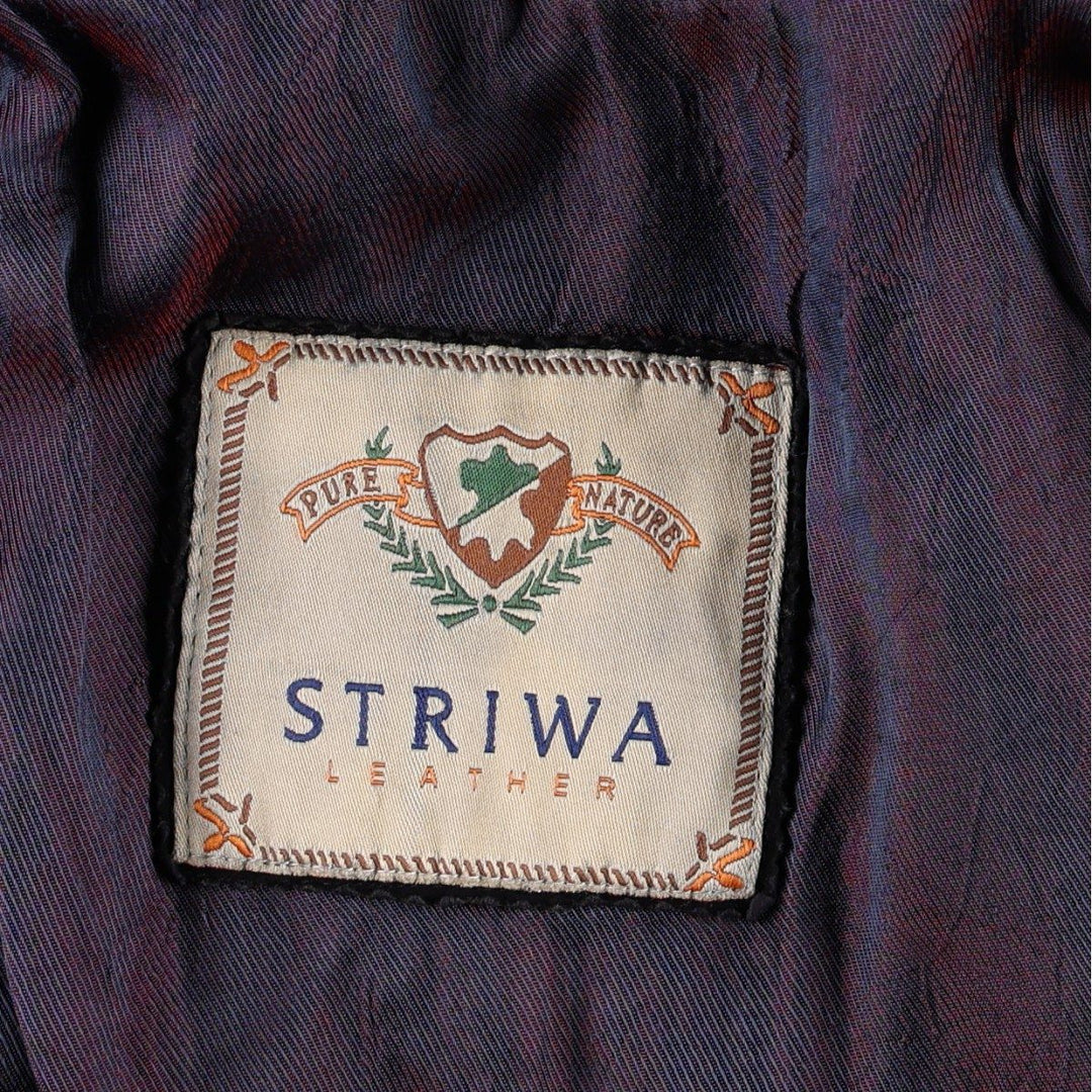 STRIWA Valstar Jacket Suede Leather Blouson Men's XXL equivalent Genuine Leather Suede Leather black type Vintage Second Hand