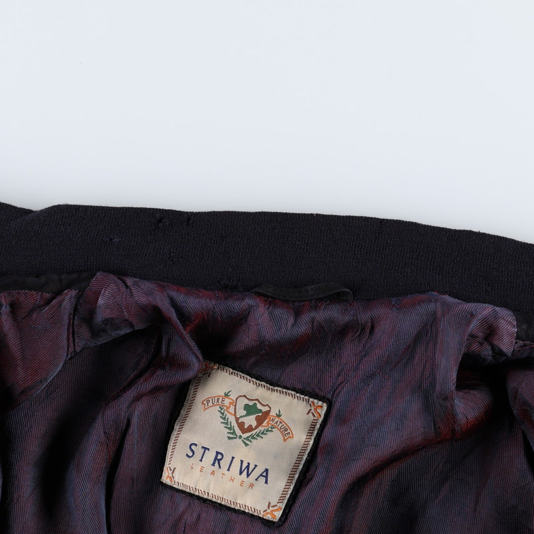STRIWA Valstar Jacket Suede Leather Blouson Men's XXL equivalent Genuine Leather Suede Leather black type Vintage Second Hand