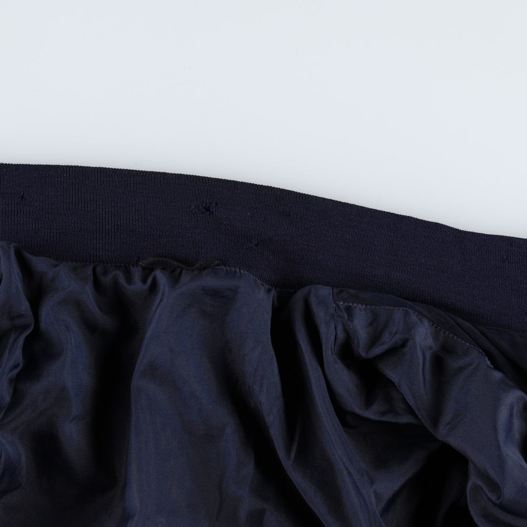Balster Jacket, Suede Leather Blouson, Men's XL Genuine Leather Suede Leather navy blue type Vintage Second Hand