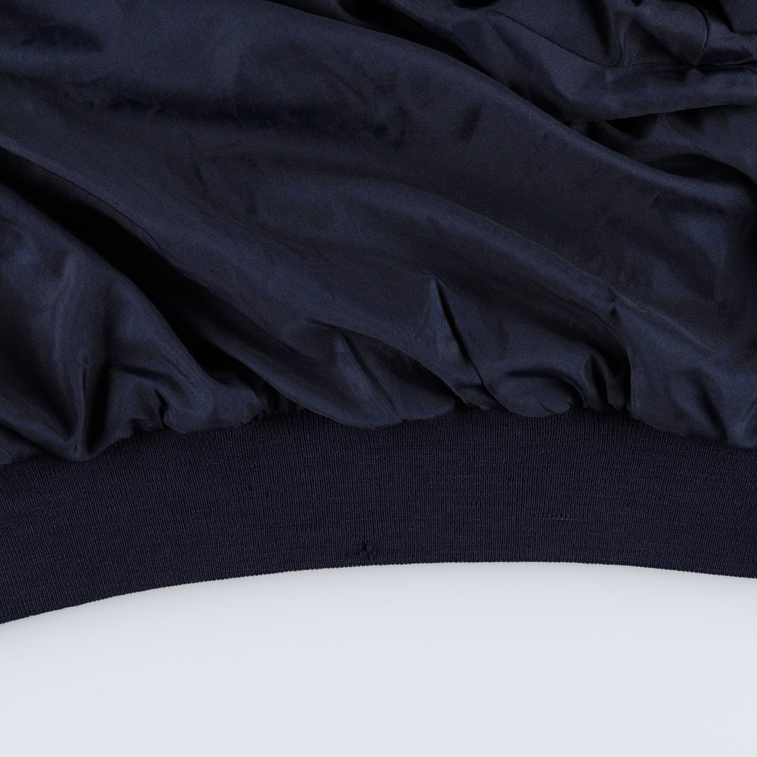 Balster Jacket, Suede Leather Blouson, Men's XL Genuine Leather Suede Leather navy blue type Vintage Second Hand