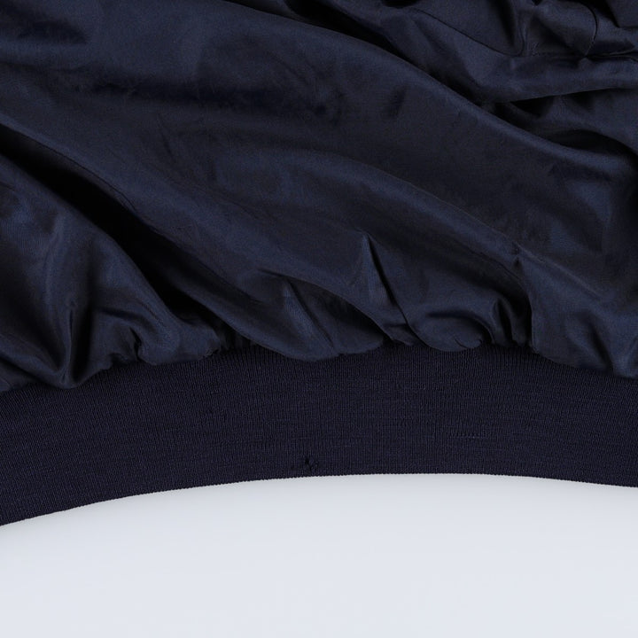 Balster Jacket, Suede Leather Blouson, Men's XL Genuine Leather Suede Leather navy blue type Vintage Second Hand