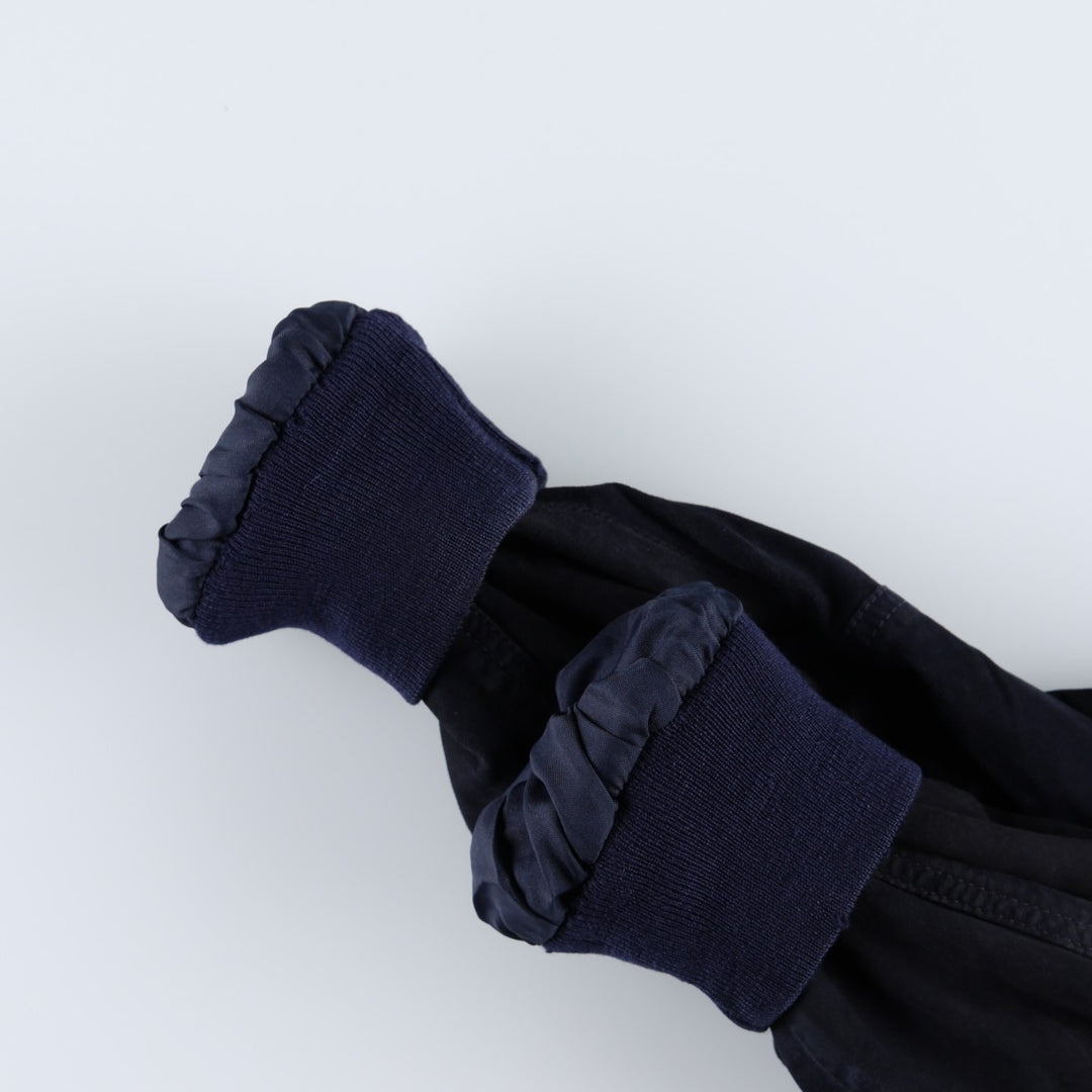 Balster Jacket, Suede Leather Blouson, Men's XL Genuine Leather Suede Leather navy blue type Vintage Second Hand