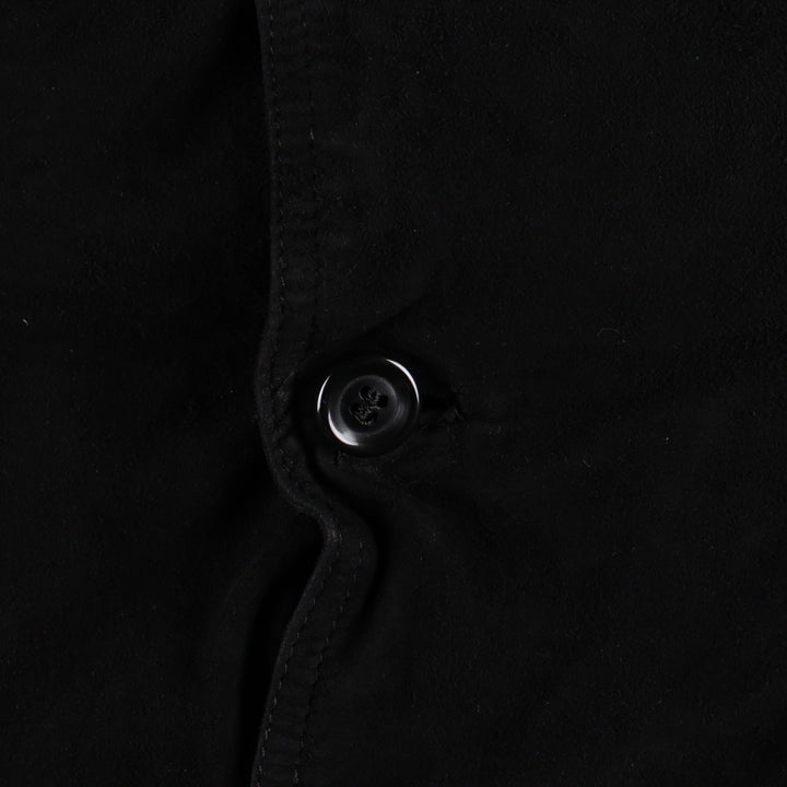 Balster Jacket, Suede Leather Blouson, Men's Size L Genuine Leather Suede Leather black type Vintage Second Hand