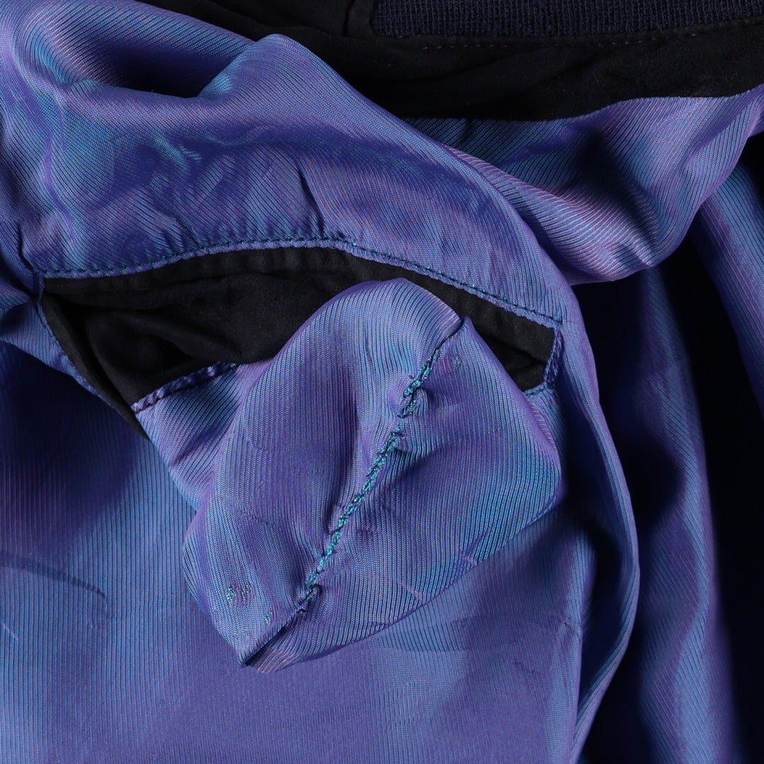 Suede leather blouson, men's size XXL Genuine Leather Suede Leather navy blue type Vintage Second Hand