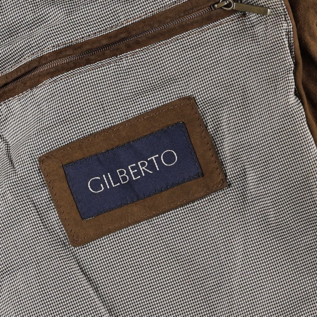 GILBERTO Valstar Jacket Suede Leather Blouson Men's XL equivalent Genuine Leather Suede Leather brown type Vintage Second Hand