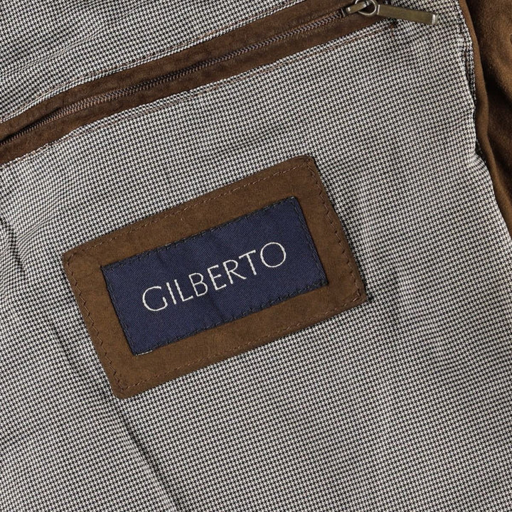 GILBERTO Valstar Jacket Suede Leather Blouson Men's XL equivalent Genuine Leather Suede Leather brown type Vintage Second Hand